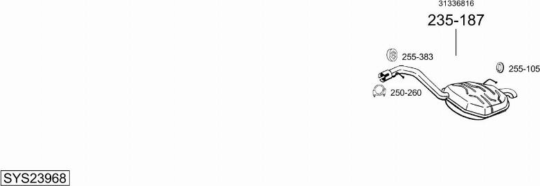 Bosal SYS23968 - Sistem de esapament - allinparts.ro