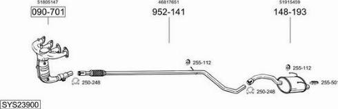 Bosal SYS23900 - Sistem de esapament - allinparts.ro