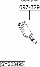 Bosal SYS23495 - Sistem de esapament - allinparts.ro