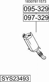 Bosal SYS23493 - Sistem de esapament - allinparts.ro
