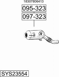 Bosal SYS23554 - Sistem de esapament - allinparts.ro