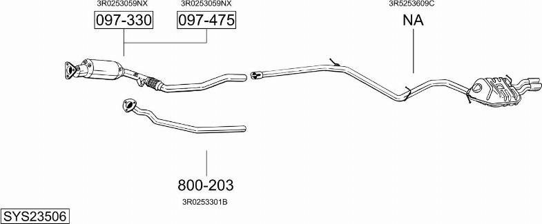 Bosal SYS23506 - Sistem de esapament - allinparts.ro