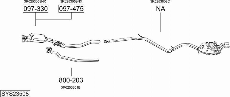 Bosal SYS23508 - Sistem de esapament - allinparts.ro