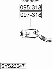 Bosal SYS23647 - Sistem de esapament - allinparts.ro