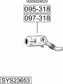 Bosal SYS23653 - Sistem de esapament - allinparts.ro