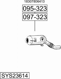 Bosal SYS23614 - Sistem de esapament - allinparts.ro