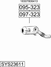 Bosal SYS23611 - Sistem de esapament - allinparts.ro