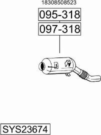 Bosal SYS23674 - Sistem de esapament - allinparts.ro