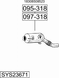 Bosal SYS23671 - Sistem de esapament - allinparts.ro