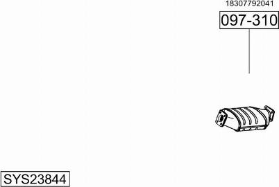 Bosal SYS23844 - Sistem de esapament - allinparts.ro