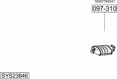 Bosal SYS23846 - Sistem de esapament - allinparts.ro