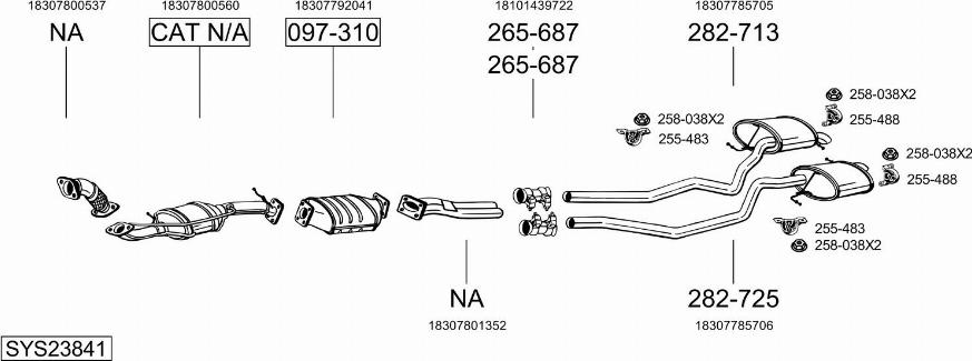 Bosal SYS23841 - Sistem de esapament - allinparts.ro