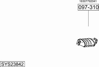 Bosal SYS23842 - Sistem de esapament - allinparts.ro