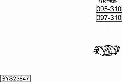Bosal SYS23847 - Sistem de esapament - allinparts.ro