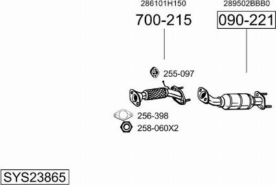 Bosal SYS23865 - Sistem de esapament allinparts.ro