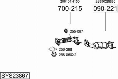 Bosal SYS23867 - Sistem de esapament - allinparts.ro