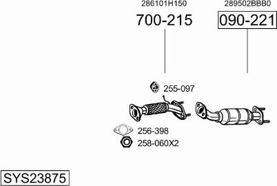 Bosal SYS23875 - Sistem de esapament allinparts.ro