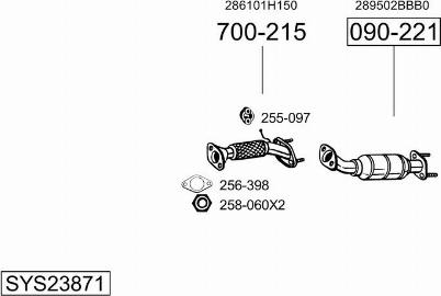 Bosal SYS23871 - Sistem de esapament - allinparts.ro
