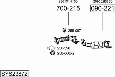 Bosal SYS23872 - Sistem de esapament - allinparts.ro