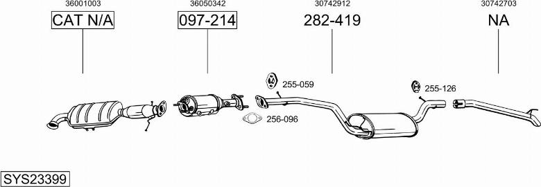 Bosal SYS23399 - Sistem de esapament - allinparts.ro