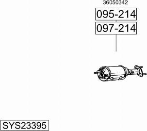 Bosal SYS23395 - Sistem de esapament - allinparts.ro