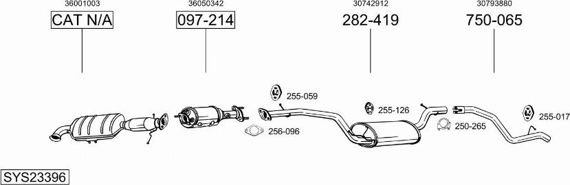 Bosal SYS23396 - Sistem de esapament - allinparts.ro