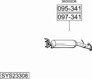 Bosal SYS23308 - Sistem de esapament - allinparts.ro