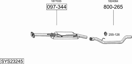 Bosal SYS23245 - Sistem de esapament allinparts.ro