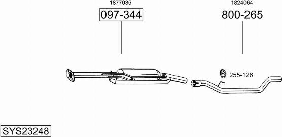 Bosal SYS23248 - Sistem de esapament allinparts.ro
