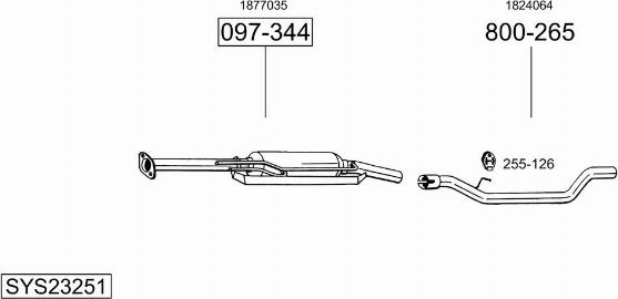 Bosal SYS23251 - Sistem de esapament allinparts.ro
