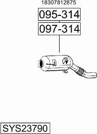 Bosal SYS23790 - Sistem de esapament - allinparts.ro