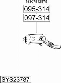 Bosal SYS23787 - Sistem de esapament - allinparts.ro