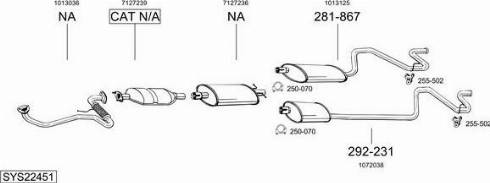 Bosal SYS22451 - Sistem de esapament allinparts.ro