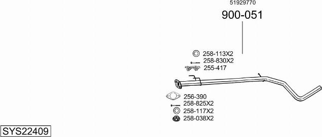 Bosal SYS22409 - Sistem de esapament - allinparts.ro