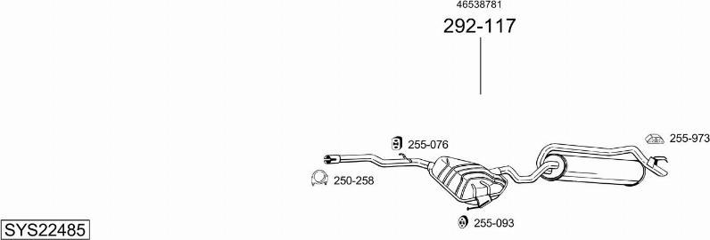 Bosal SYS22485 - Sistem de esapament - allinparts.ro