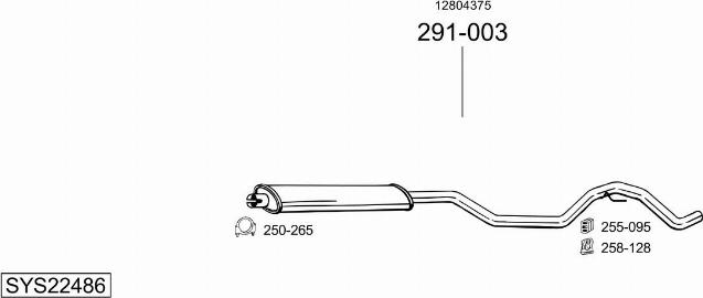 Bosal SYS22486 - Sistem de esapament - allinparts.ro