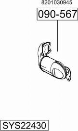 Bosal SYS22430 - Sistem de esapament - allinparts.ro