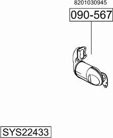 Bosal SYS22433 - Sistem de esapament - allinparts.ro