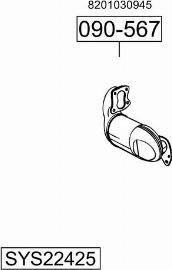 Bosal SYS22425 - Sistem de esapament - allinparts.ro