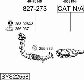 Bosal SYS22558 - Sistem de esapament - allinparts.ro