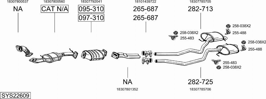 Bosal SYS22609 - Sistem de esapament - allinparts.ro