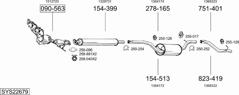 Bosal SYS22679 - Sistem de esapament - allinparts.ro