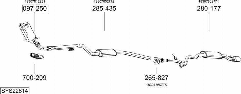 Bosal SYS22814 - Sistem de esapament - allinparts.ro