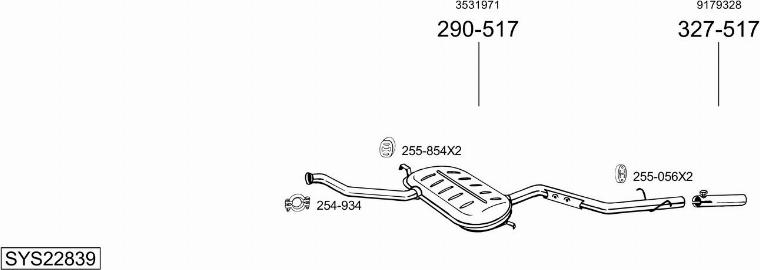Bosal SYS22839 - Sistem de esapament allinparts.ro