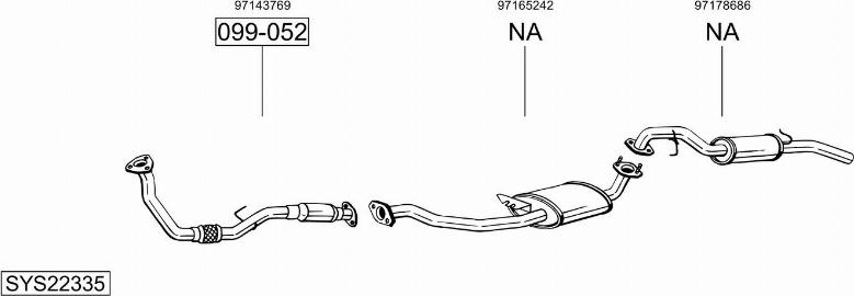 Bosal SYS22335 - Sistem de esapament allinparts.ro