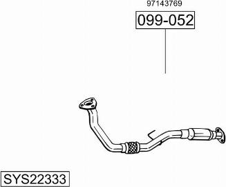 Bosal SYS22333 - Sistem de esapament - allinparts.ro