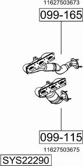 Bosal SYS22290 - Sistem de esapament - allinparts.ro