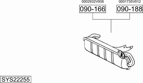 Bosal SYS22255 - Sistem de esapament - allinparts.ro