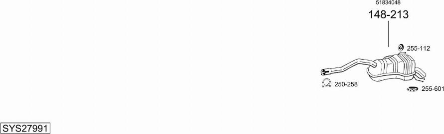 Bosal SYS27991 - Sistem de esapament allinparts.ro