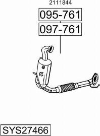 Bosal SYS27466 - Sistem de esapament - allinparts.ro